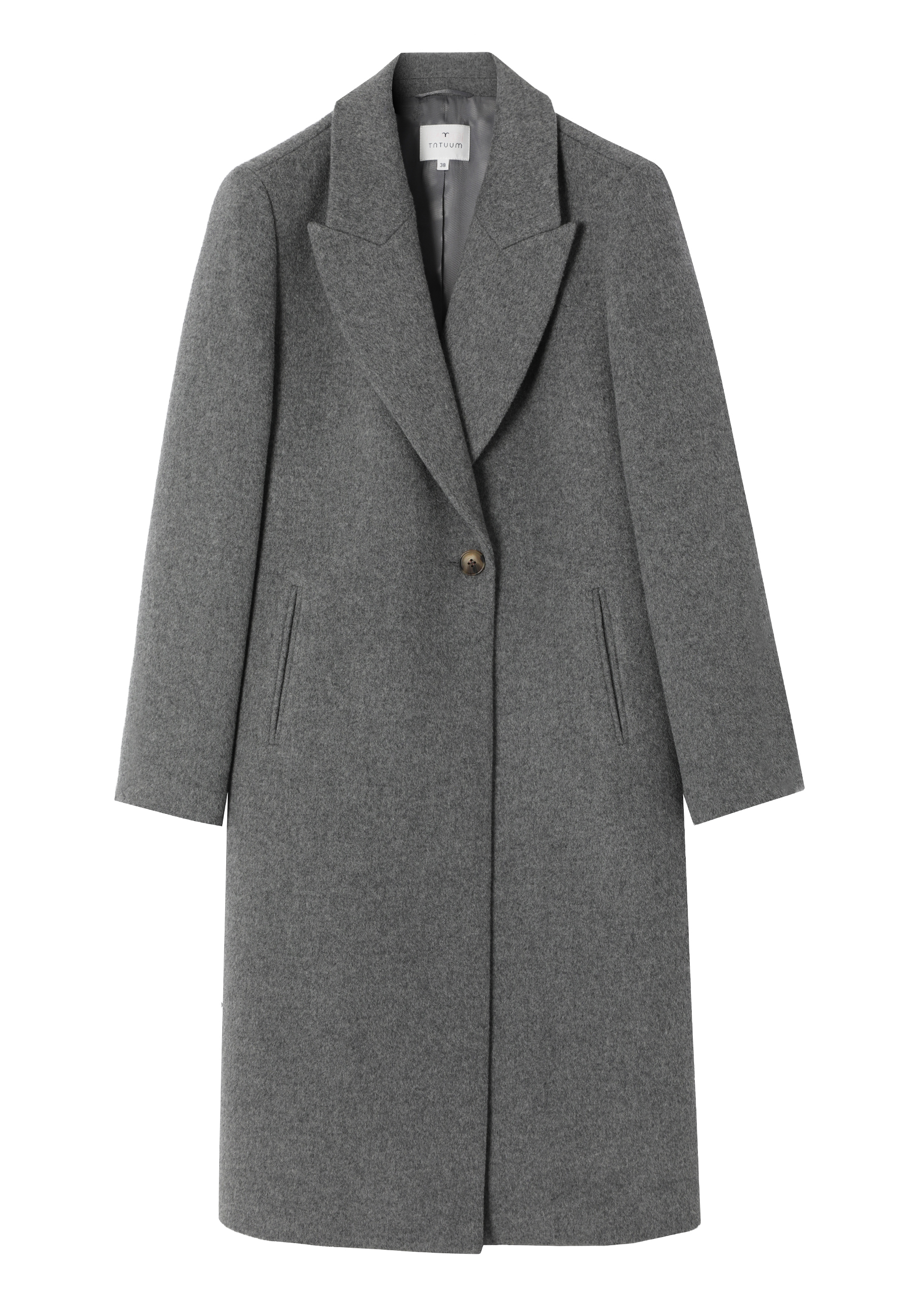 Eleganten volnen plašč - SONIA 1 SIVA 2