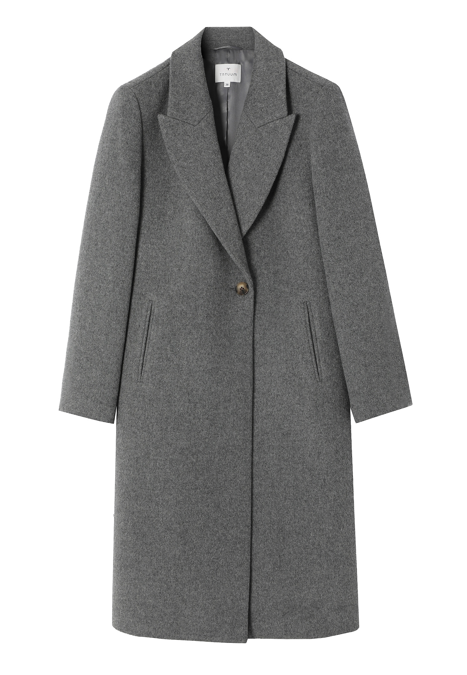 ELEGANT WOOL COAT - SONIA 1 ELEGANT WOOL COAT - SONIA 1 GREY 116530