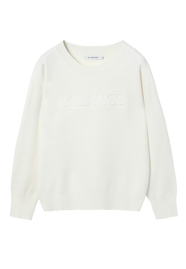 LADIES' SWEATER WITH A ROUND NECKLINE - BALAMI LADIES' SWEATER WITH A ROUND NECKLINE - BALAMI ECRU 7