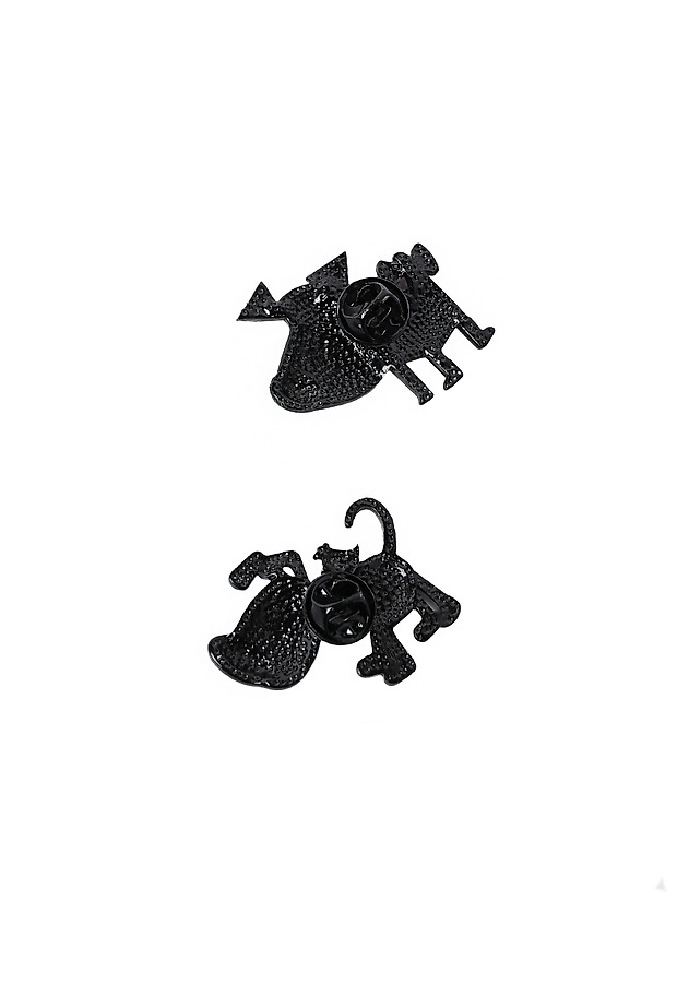 DECORATIVE PIN WITH ANIMAL MOTIF - BUDDIES DECORATIVE PIN WITH ANIMAL MOTIF - BUDDIES GRANATOWY 2