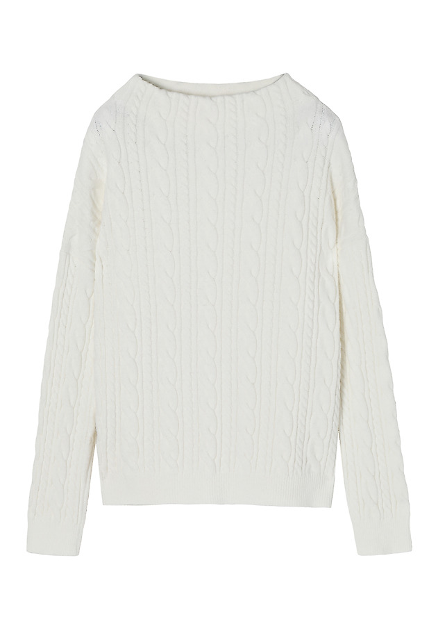 LADIES’ SWEATER WITH A BRAIDED KNIT WENWENA LADIES’ SWEATER WITH A BRAIDED KNIT WENWENA ECRU 6