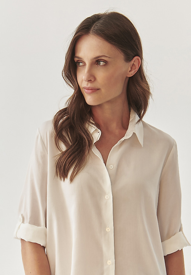 LADIES’ SHIRT WITH ROLLED-UP SLEEVES - ISLA LADIES’ SHIRT WITH ROLLED-UP SLEEVES - ISLA ECRU 4