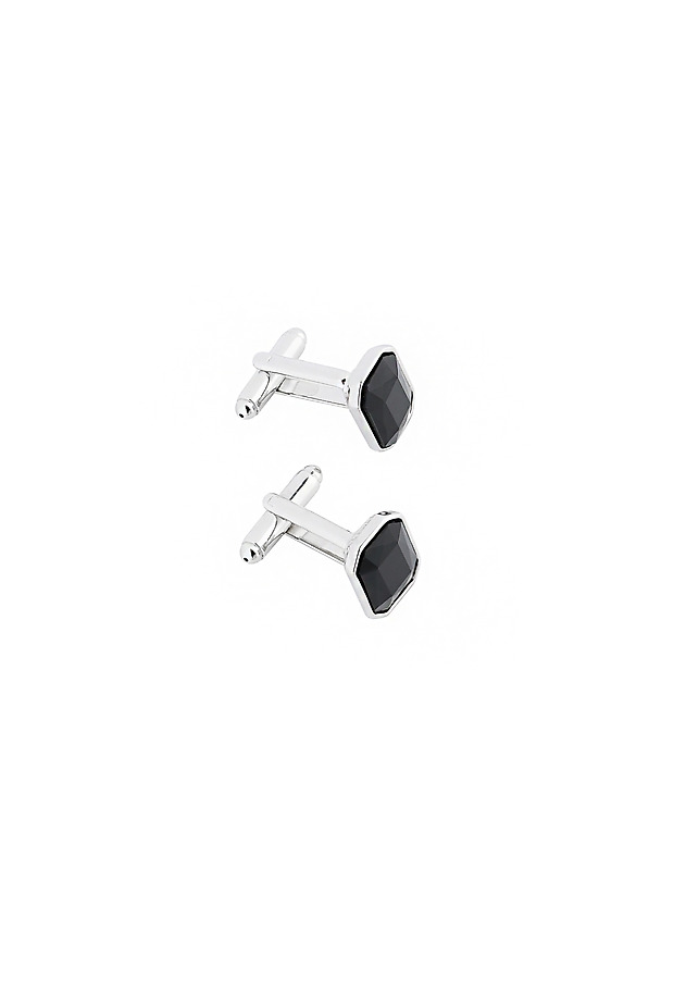 ELEGANT SHIRT CLIPS WITH DECORATIVE GLASS - CLIFI ELEGANT SHIRT CLIPS WITH DECORATIVE GLASS - CLIFI CZARNY 3