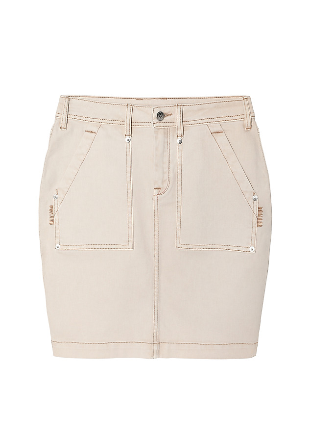 LADIES’ MINI SKIRT - MERANA LADIES’ MINI SKIRT - MERANA BEŻOWY 5