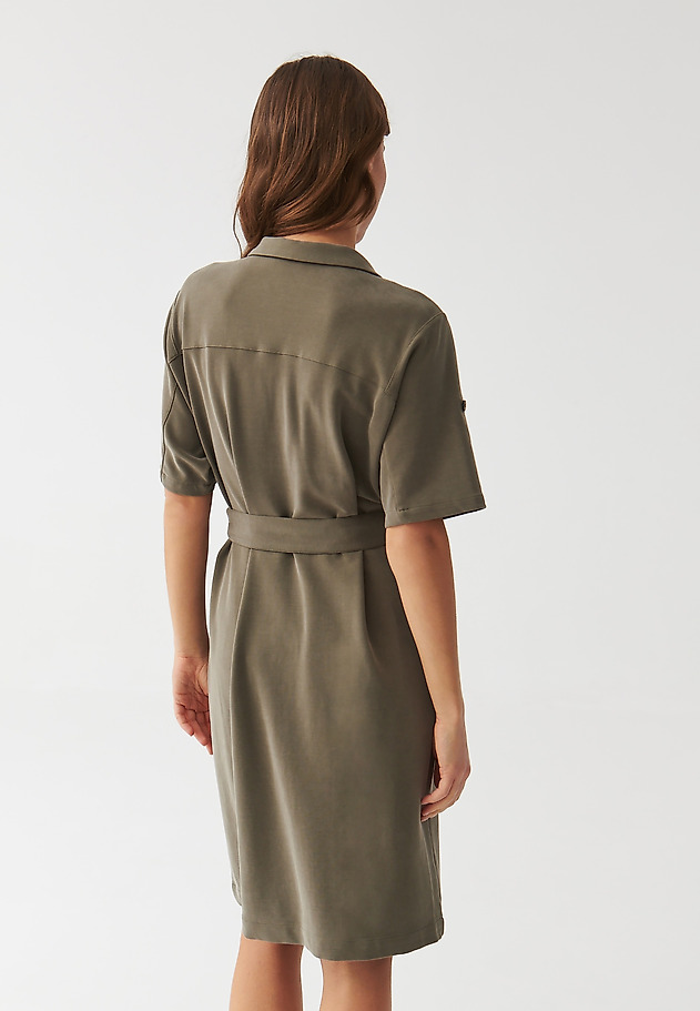 LADIES’ SHIRTDRESS WITH ADDITIONAL BELT - ZOE LADIES’ SHIRTDRESS WITH ADDITIONAL BELT - ZOE KHAKI 4