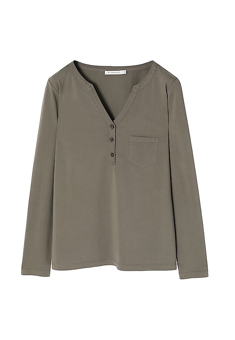 HÖLGYBLOUSE DÍSZÍTETT MINI ZSEB MELLETT ASTRID KHAKI 2
