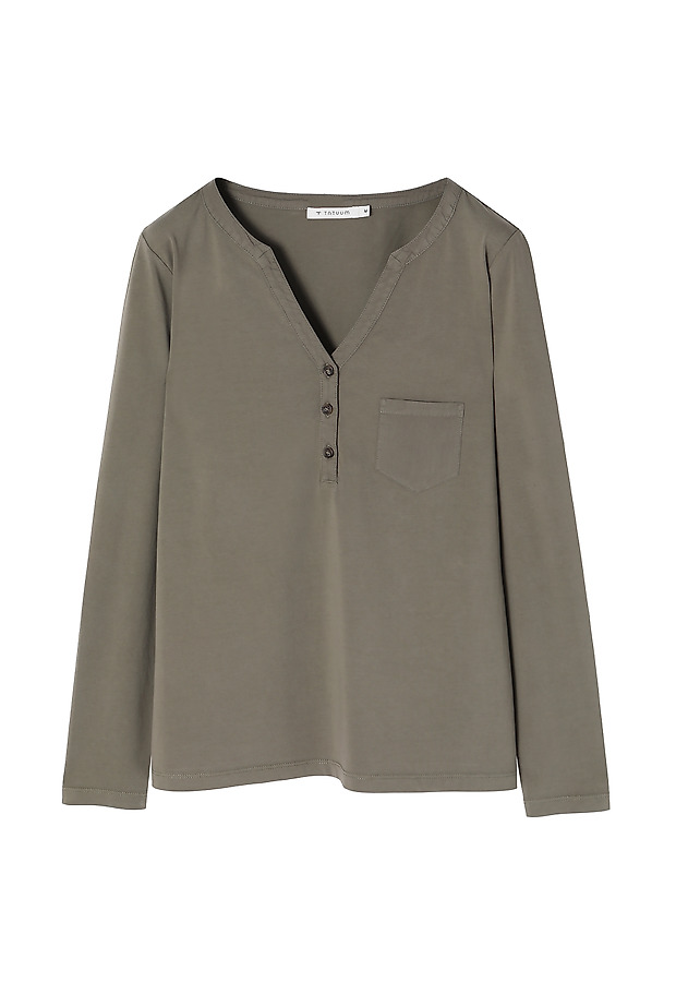 LADIES’ BLOUSE WITH A DECORATIVE MINI POCKET ASTRID LADIES’ BLOUSE WITH A DECORATIVE MINI POCKET ASTRID KHAKI 6