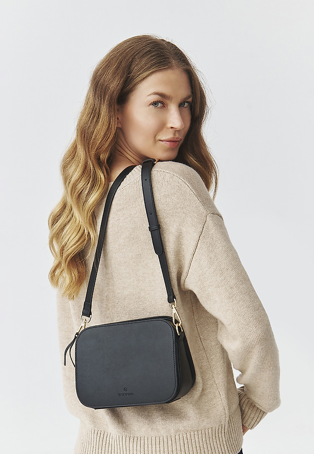 SKÓRZANA TOREBKA DAMSKA — ALDA SKÓRZANA TOREBKA DAMSKA — ALDA CZARNY 1