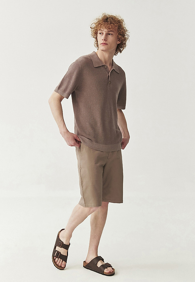 MEN'S LINEN/COTTON JUMPER - XAVI MEN'S LINEN/COTTON JUMPER - XAVI BEŻOWY 3