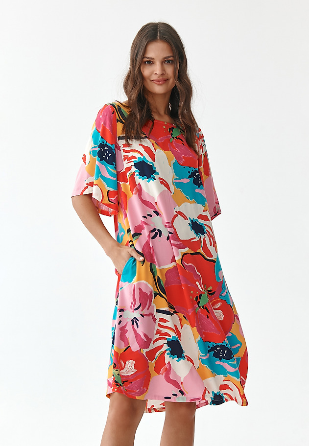 FLARED-SLEEVE DRESS LANKORIMA FLARED-SLEEVE DRESS LANKORIMA MULTIKOLOR 3