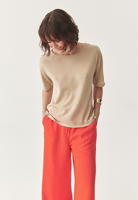 LOOSE-FITTING LINEN JUMPER - ASHA BEIGE 2