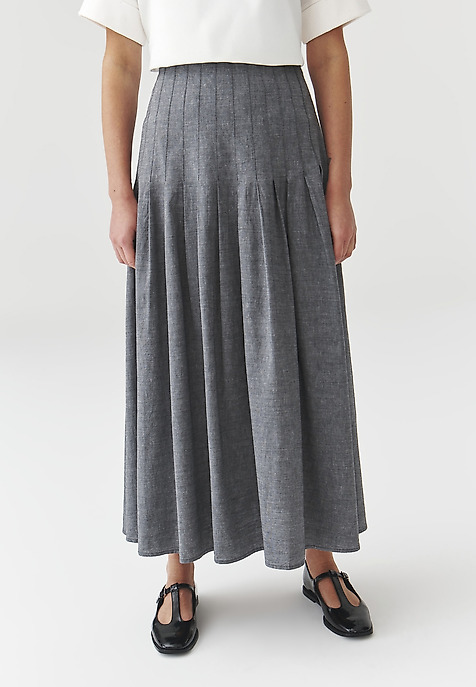 MIDI SKIRT - LEO GREY 2