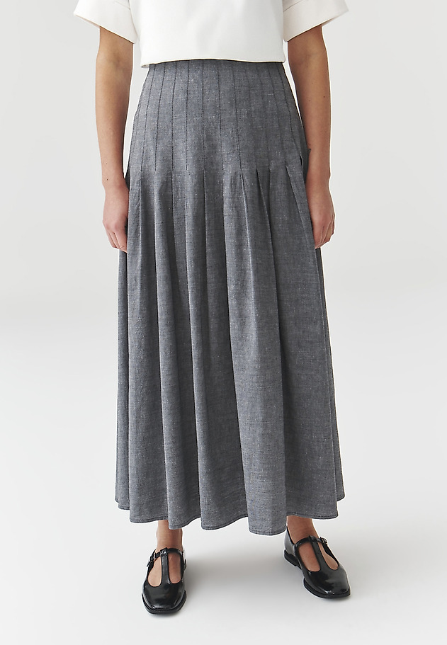 MIDI SKIRT - LEO MIDI SKIRT - LEO SZARY 3