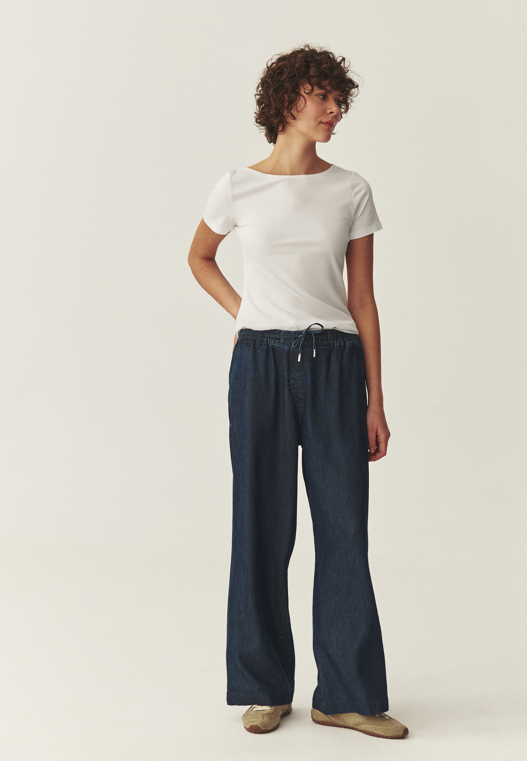 TKANINOWE SPODNIE Z LYOCELLU - NIMIK 2