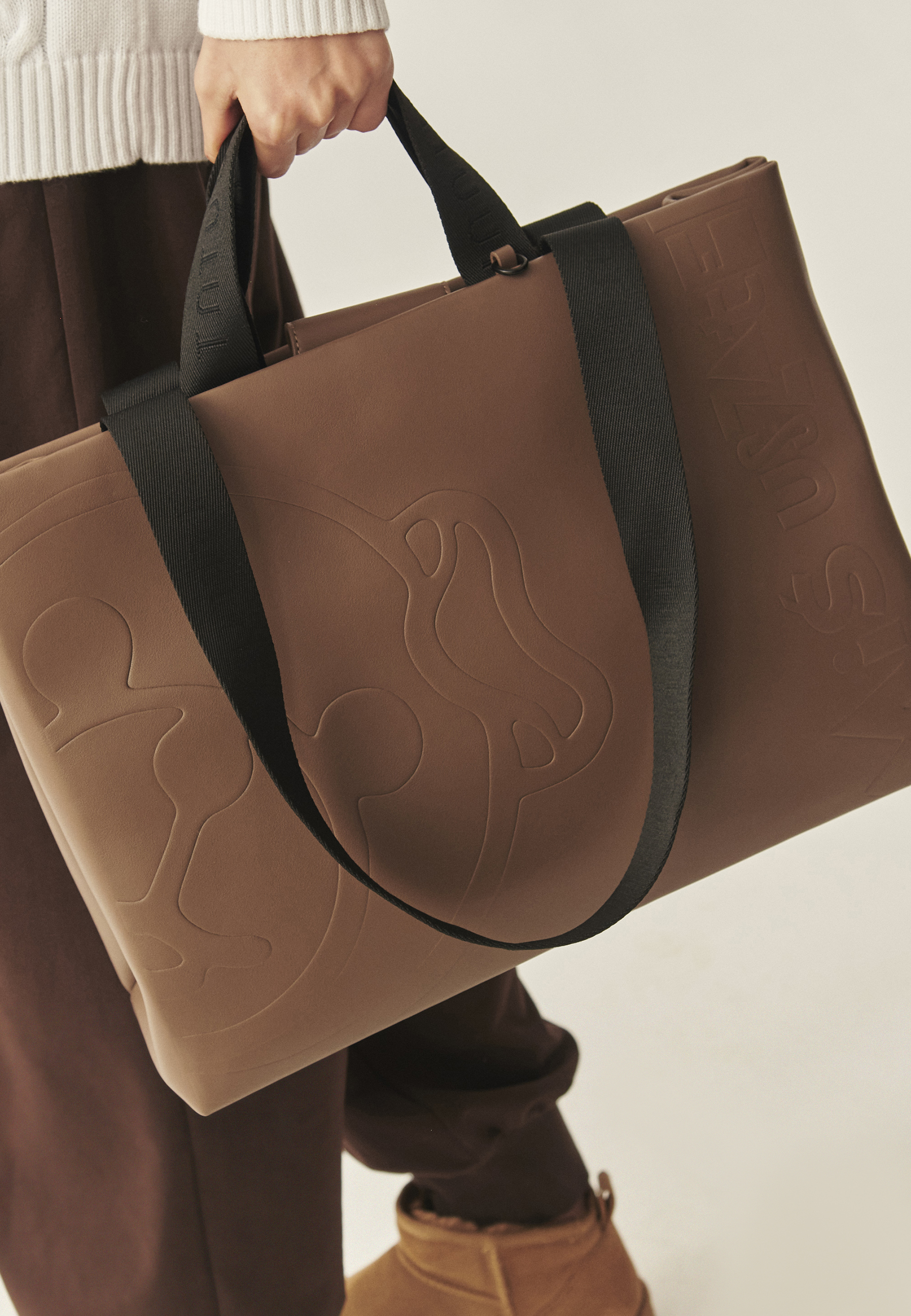 TORBA ZE WZOREM MISIA USZATKA - RELLE BEŻOWY 2