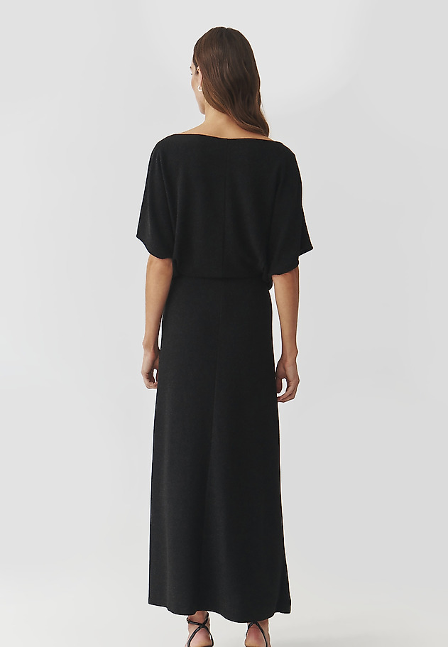 ELEGANCKA SUKIENKA MAXI Z POŁYSKUJĄCĄ PRZĘDZĄ — KATIE ELEGANCKA SUKIENKA MAXI Z POŁYSKUJĄCĄ PRZĘDZĄ — KATIE CZARNY 3