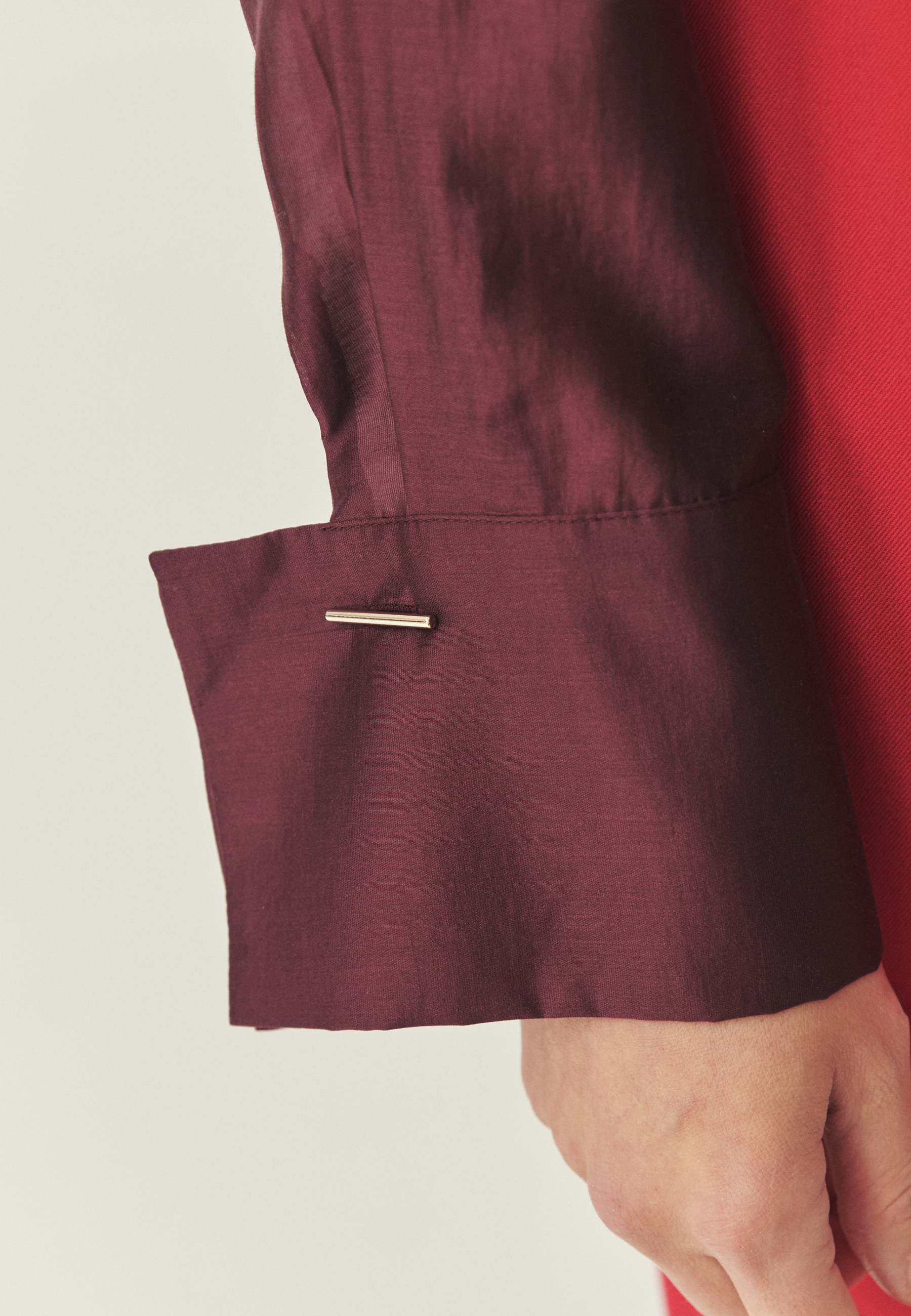 ELEGANCKA KOSZULA Z LYOCELLEM TENCEL™ - BERRY CZERWONY 2