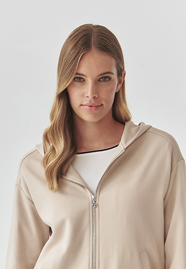 LADIES’ CLASSIC BUTTONED HOODIE - ANUBI LADIES’ CLASSIC BUTTONED HOODIE - ANUBI BEŻOWY 5