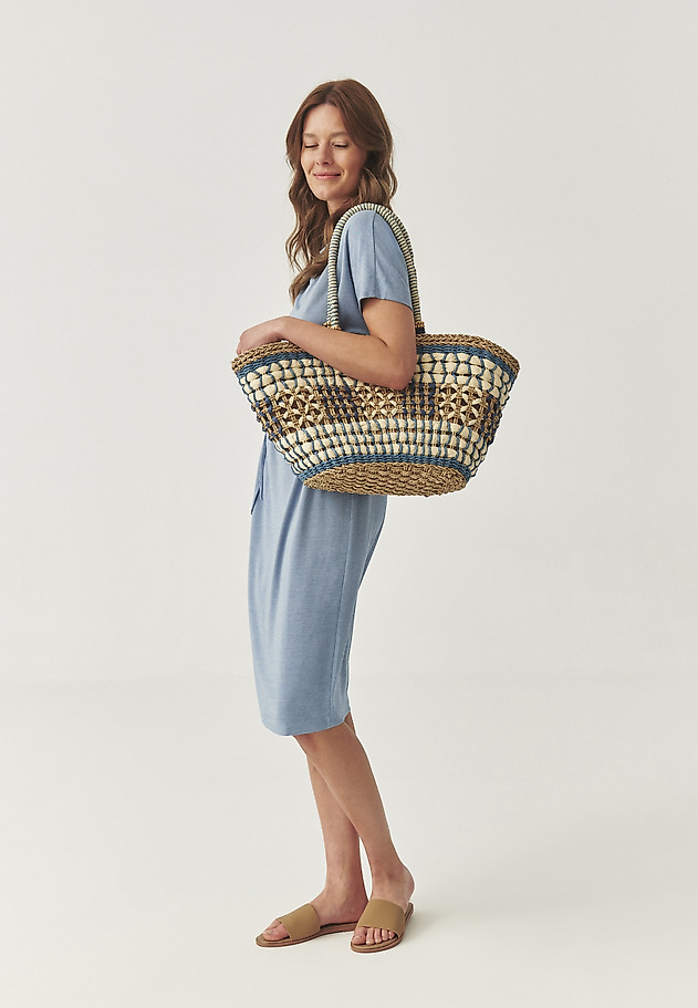 LIGHT DRESS WITH MODAL - KOWNA LIGHT DRESS WITH MODAL - KOWNA NIEBIESKI 6