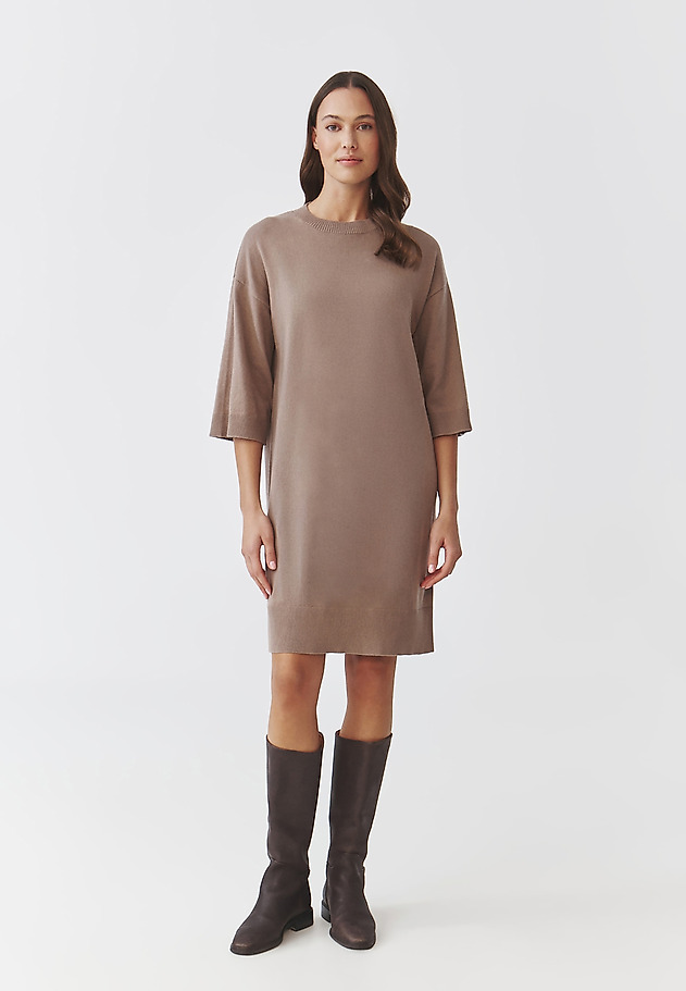 WIDE-SLEEVED DRESS MADE OF COTTON YARN — GLEN WIDE-SLEEVED DRESS MADE OF COTTON YARN — GLEN BEŻOWY 2