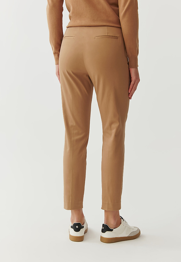 PANTALONI DE DAMĂ, DIN ȚESĂTURĂ, CU DUNGĂ CUSUTĂ - JAKINA PANTALONI DE DAMĂ, DIN ȚESĂTURĂ, CU DUNGĂ CUSUTĂ - JAKINA BEJ 3