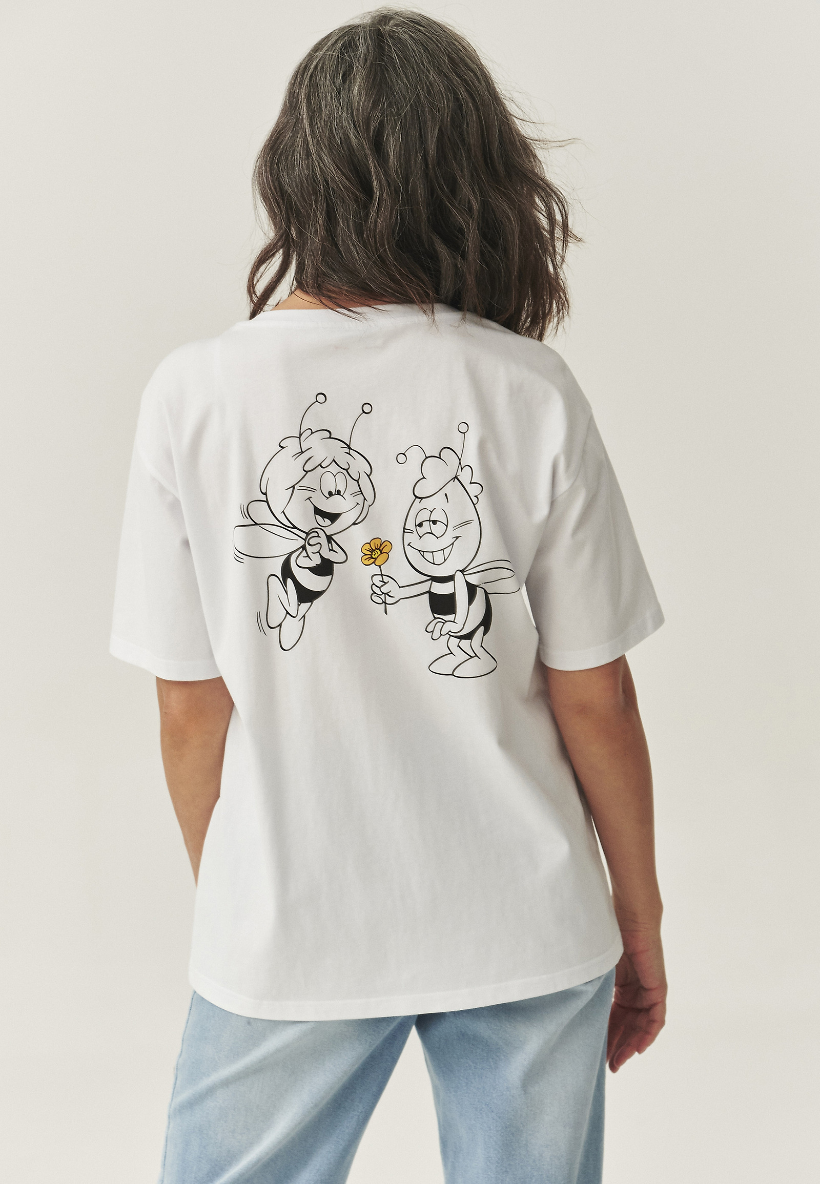 BAWEŁNIANY T-SHIRT Z NADRUKIEM — FEMI 2 BAWEŁNIANY T-SHIRT Z NADRUKIEM — FEMI 2 BIAŁY 110628