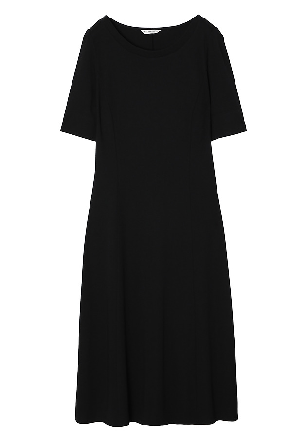 LADIES’ MIDI DRESS WITH BOAT NECKLINE - MANTI LADIES’ MIDI DRESS WITH BOAT NECKLINE - MANTI BLACK 6