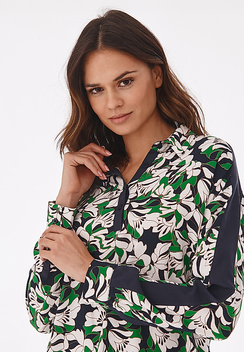 KOSZULA W KWIATOWY WZÓR - NILANA KOSZULA W KWIATOWY WZÓR - NILANA