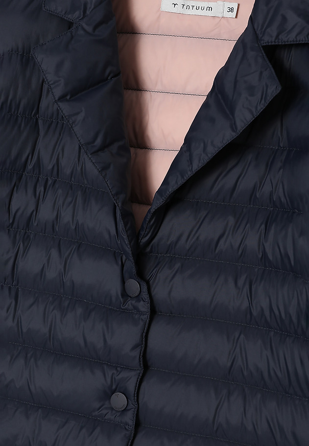 DÁMSKÁ STYLOVÁ PÉŘOVÁ BUNDA S KLOPAMI - KRISANA DÁMSKÁ STYLOVÁ PÉŘOVÁ BUNDA S KLOPAMI - KRISANA TMAVĚ MODRÁ 7