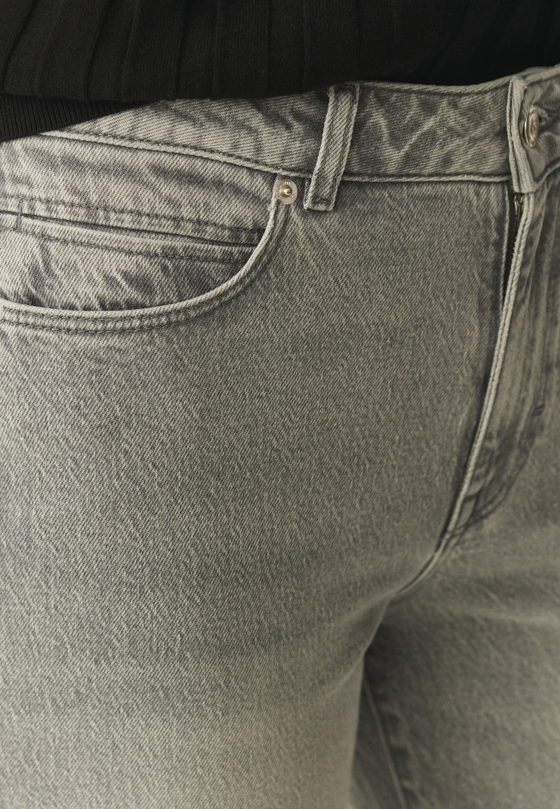 DENIMOWE SPODNIE STRAIGHT - TANAKA 1 SZARY 2