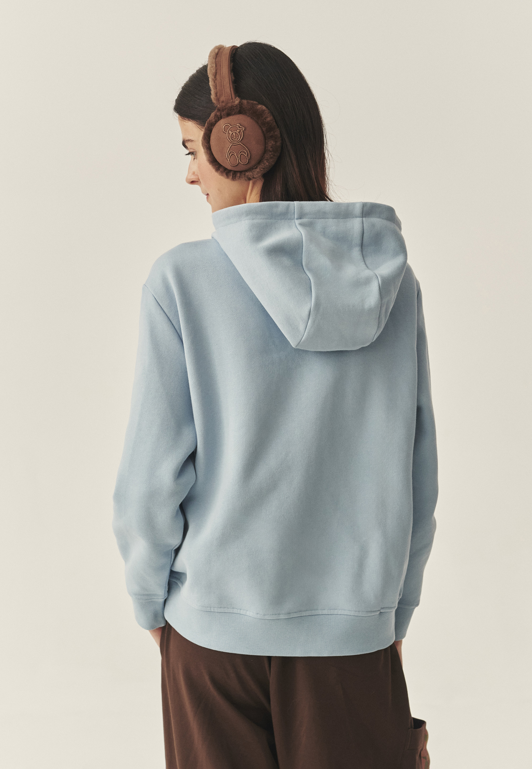 BAWEŁNIANA BLUZA Z KAPTUREM - MAORO NIEBIESKI 2