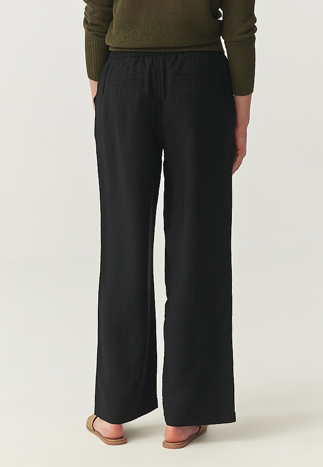 CLASSIC TROUSERS IN VISCOSE FABRIC - NIMI CLASSIC TROUSERS IN VISCOSE FABRIC - NIMI CZARNY 3
