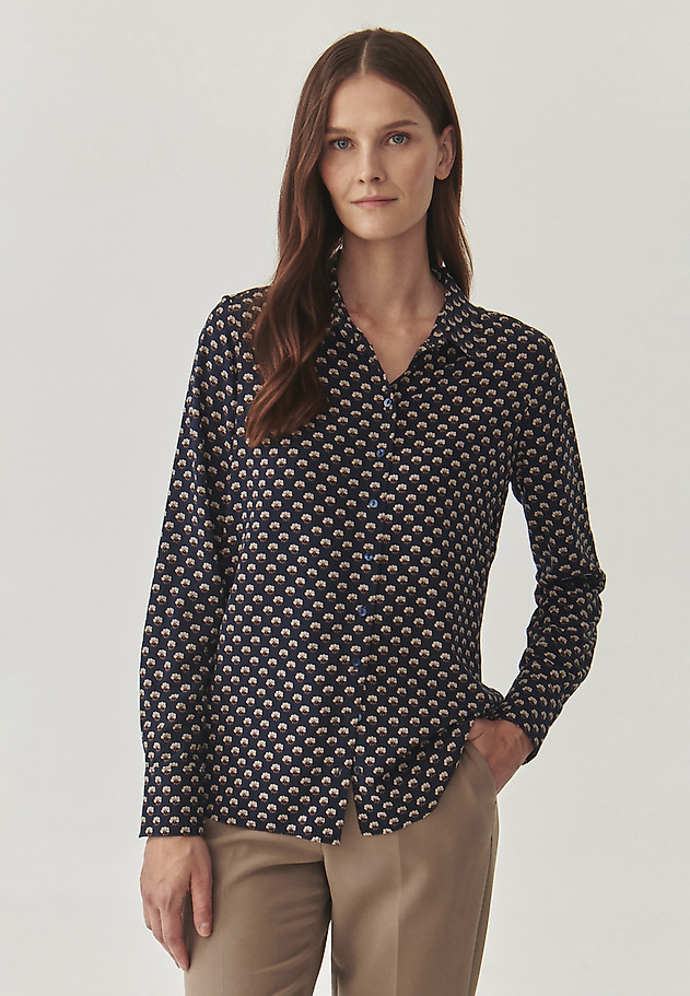 PATTERNED LADIES’ SHIRT WITH LONG SLEEVES - NIKA 1 PATTERNED LADIES’ SHIRT WITH LONG SLEEVES - NIKA 1 MULTIKOLOR 1