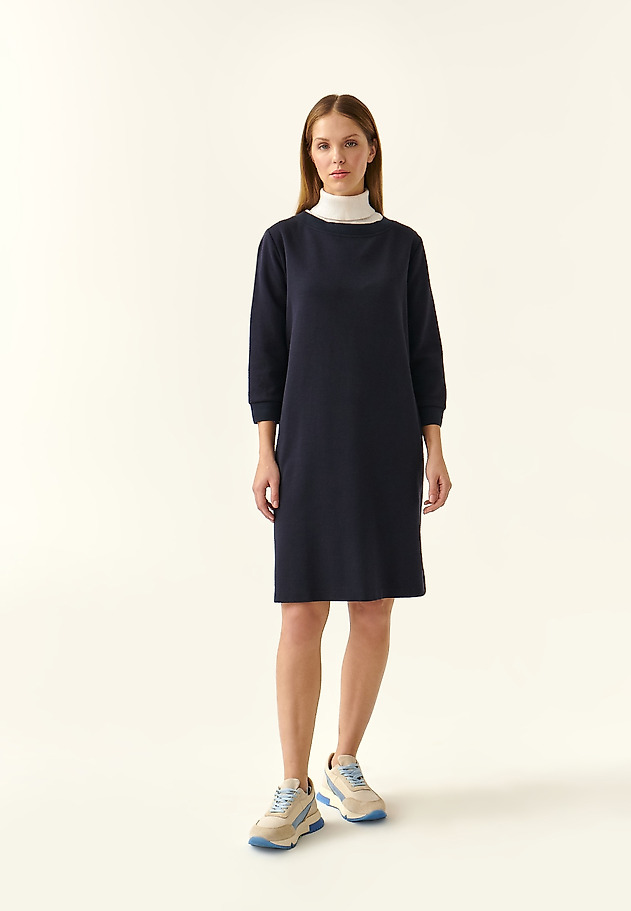 3/4 SLEEVE KNITWEAR DRESS NISOTO 3/4 SLEEVE KNITWEAR DRESS NISOTO GRANATOWY 1