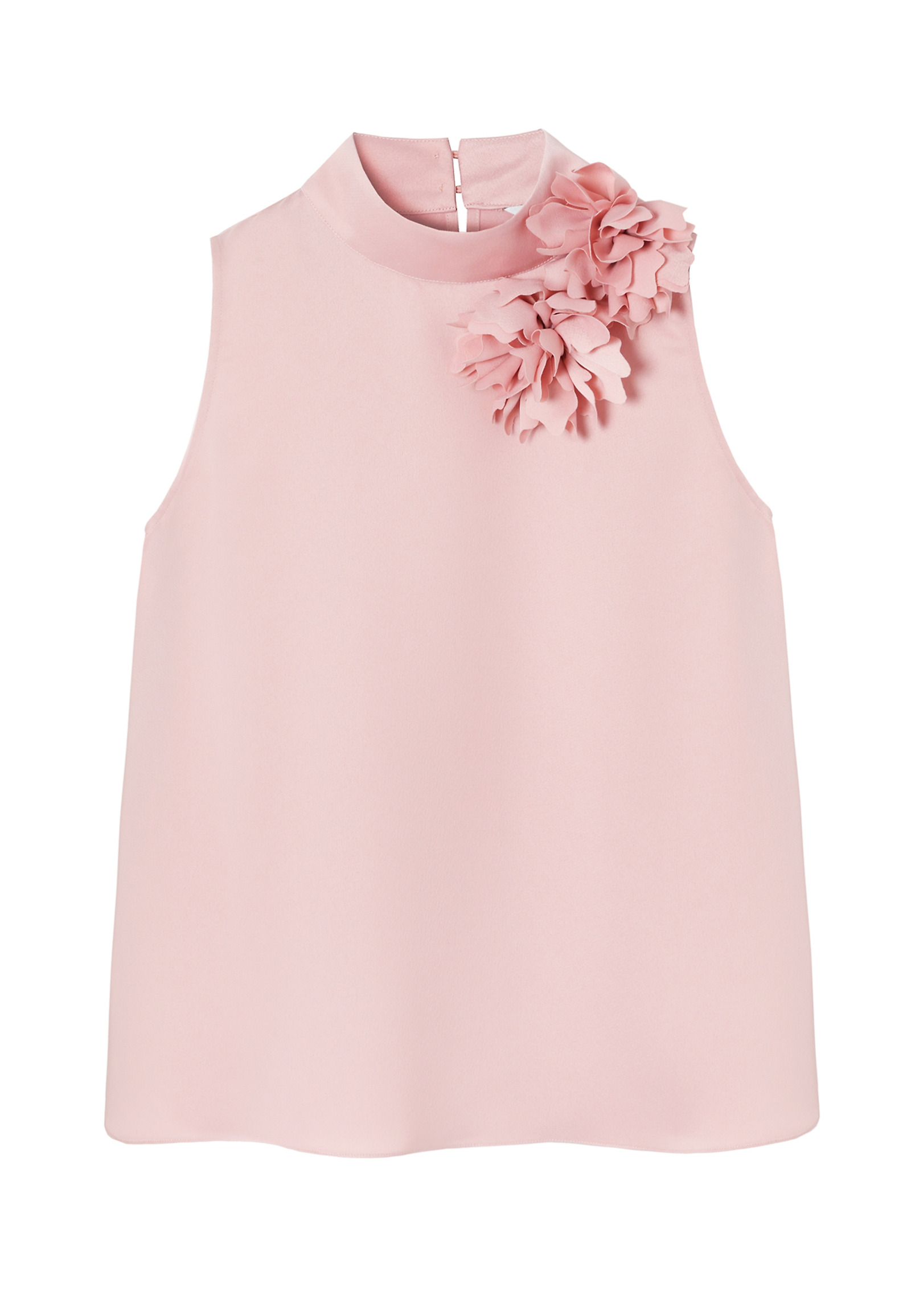 WOVEN BLOUSE WITH FLORAL MOTIF — FLORIANA WOVEN BLOUSE WITH FLORAL MOTIF — FLORIANA PINK 105227