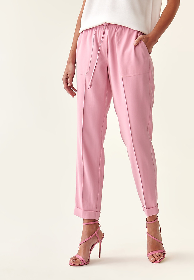 LADIES' TROUSERS WITH SEWN ON POCKETS SUMIKO 2 LADIES' TROUSERS WITH SEWN ON POCKETS SUMIKO 2 PINK 2