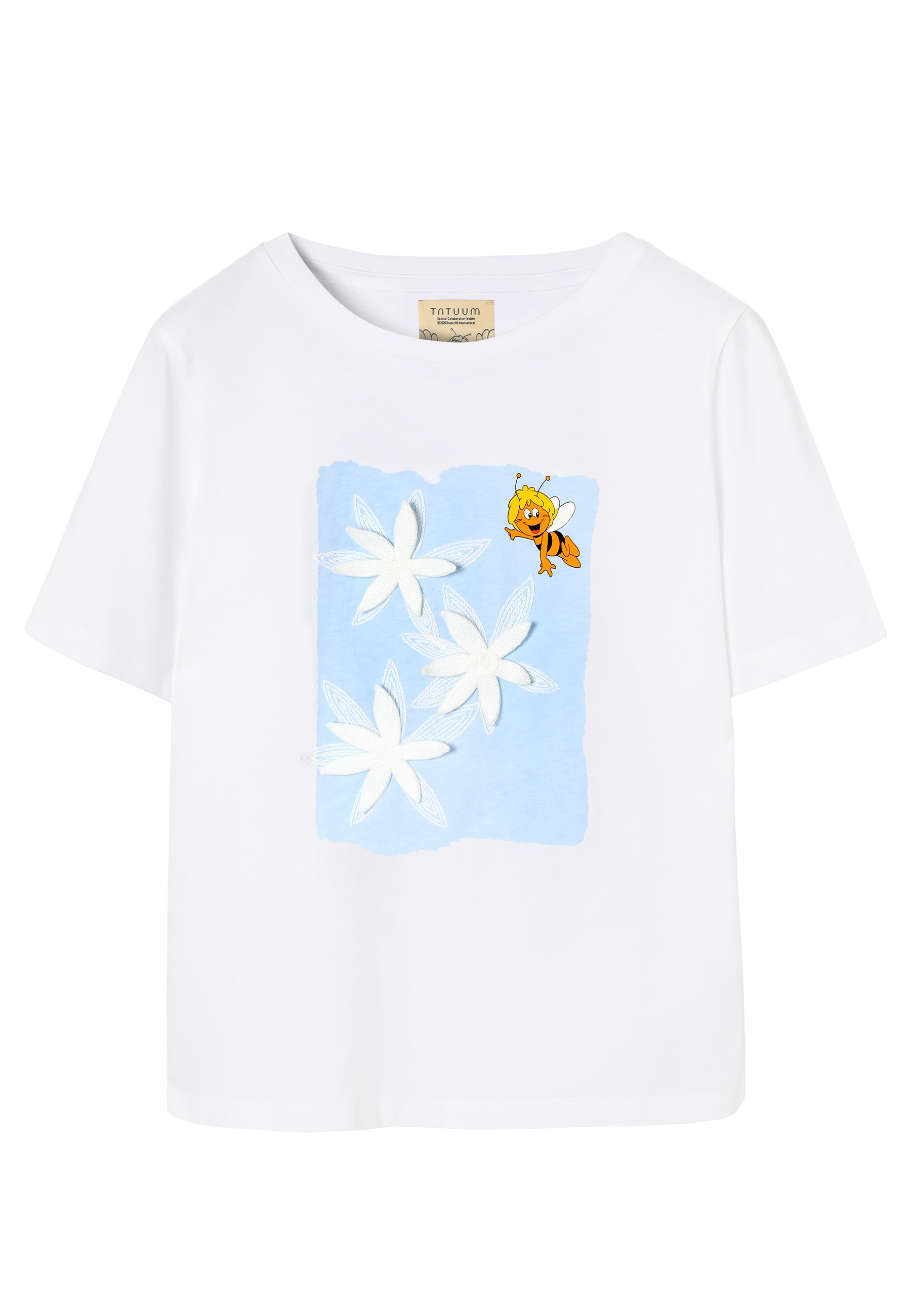 FLORAL EMBROIDERED T-SHIRT - ATONO 3 WHITE 2