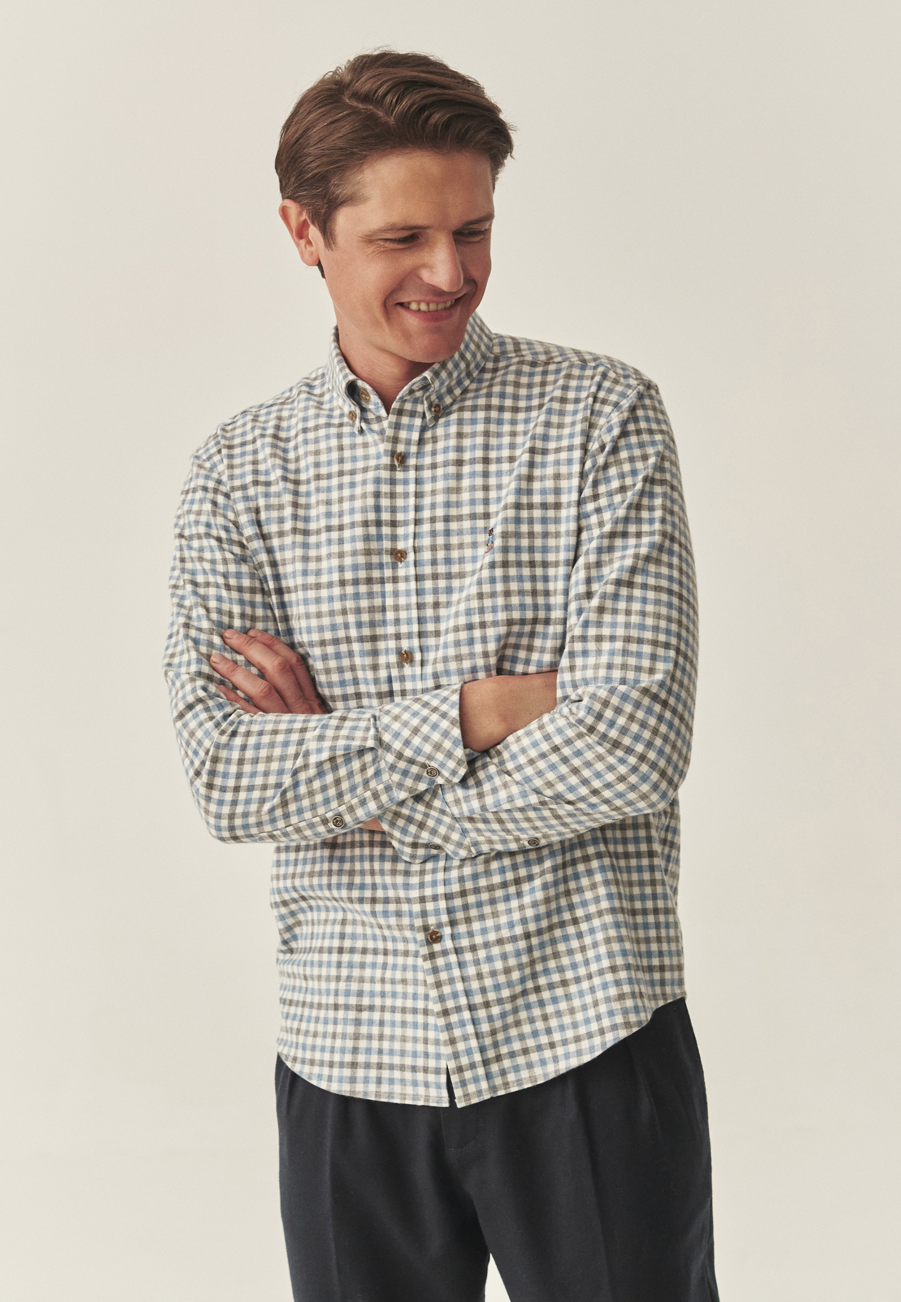 BAWEŁNIANA KOSZULA W KRATĘ - MARCO 5 CLASSIC MULTIKOLOR 2