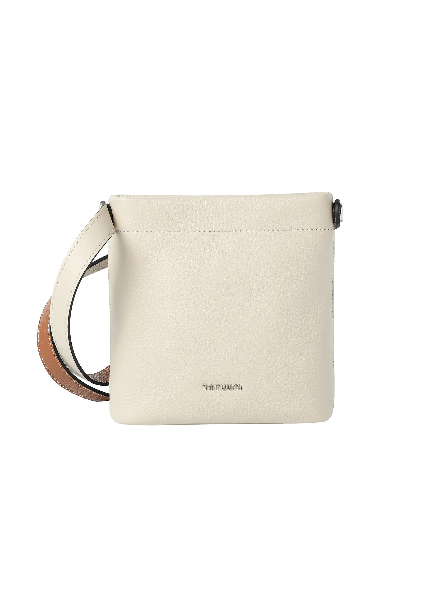 COMPACT LEATHER HANDBAG - ESSENCE COMPACT LEATHER HANDBAG - ESSENCE BEIGE 113338