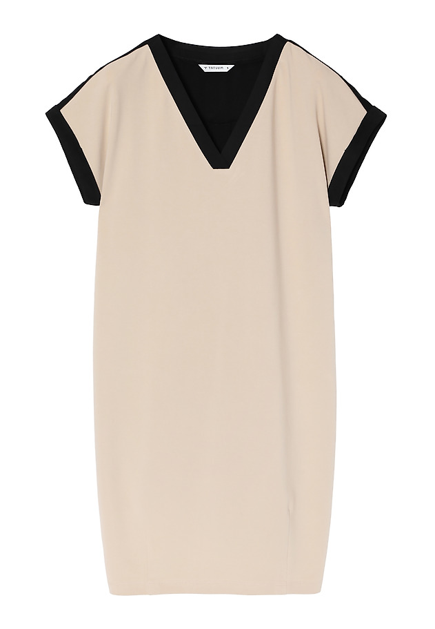 LADIES’ A-LINE DRESS WITH A CONTRASTING BACK - KOKOMI LADIES’ A-LINE DRESS WITH A CONTRASTING BACK - KOKOMI MULTIKOLOR 6