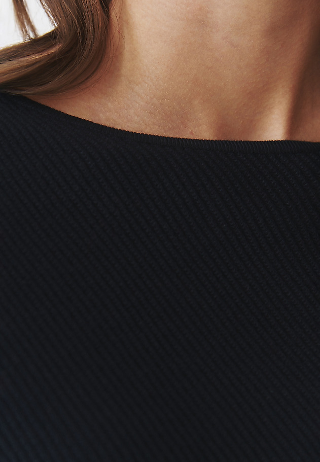 LADIES' STRUCTURED SWEATER WITH A BOAT NECKLINE - PEGGIE LADIES' STRUCTURED SWEATER WITH A BOAT NECKLINE - PEGGIE GRANATOWY 5