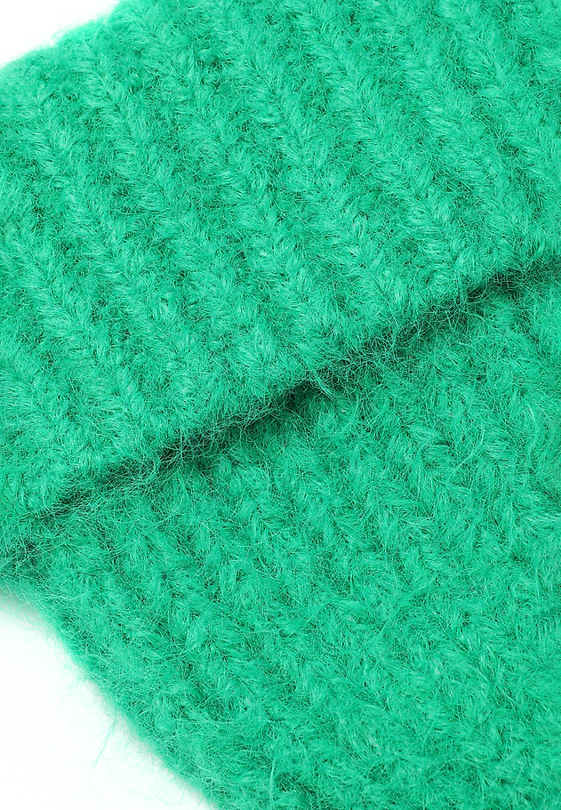 LADIES' KNITTED CAP WITH TURN-UP HEM — STORELA LADIES' KNITTED CAP WITH TURN-UP HEM — STORELA ZIELONY 3