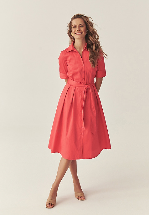 ROZKLOSZOWANA SUKIENKA Z BAWEŁNY - NIKI 1 ROZKLOSZOWANA SUKIENKA Z BAWEŁNY - NIKI 1