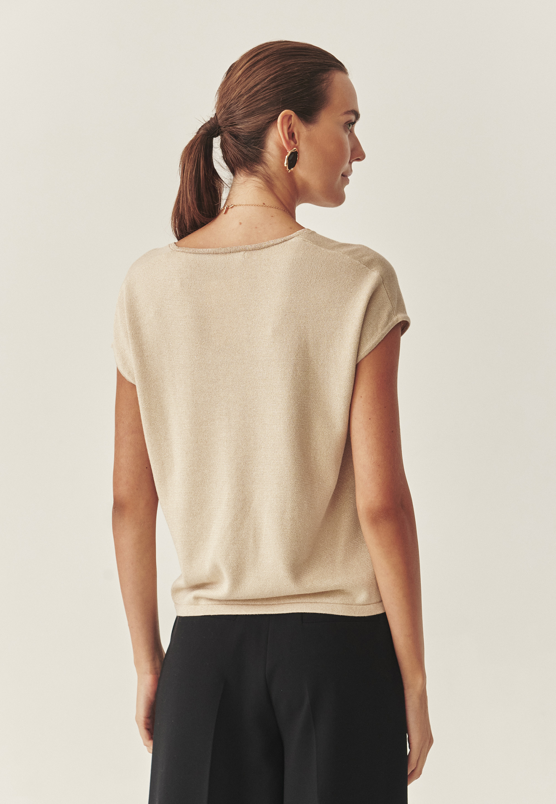 SIJAJNA BLUZA Z VISKOZO - FIXI 1 BEŽ 2