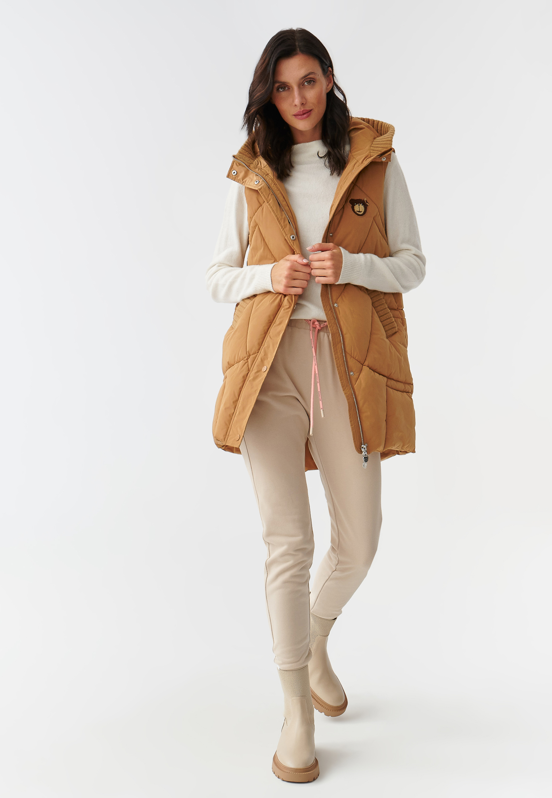 DÁMSKA DLHÁ ZATEPLENÁ TEXTILNÁ VESTA MARIANELLIKA