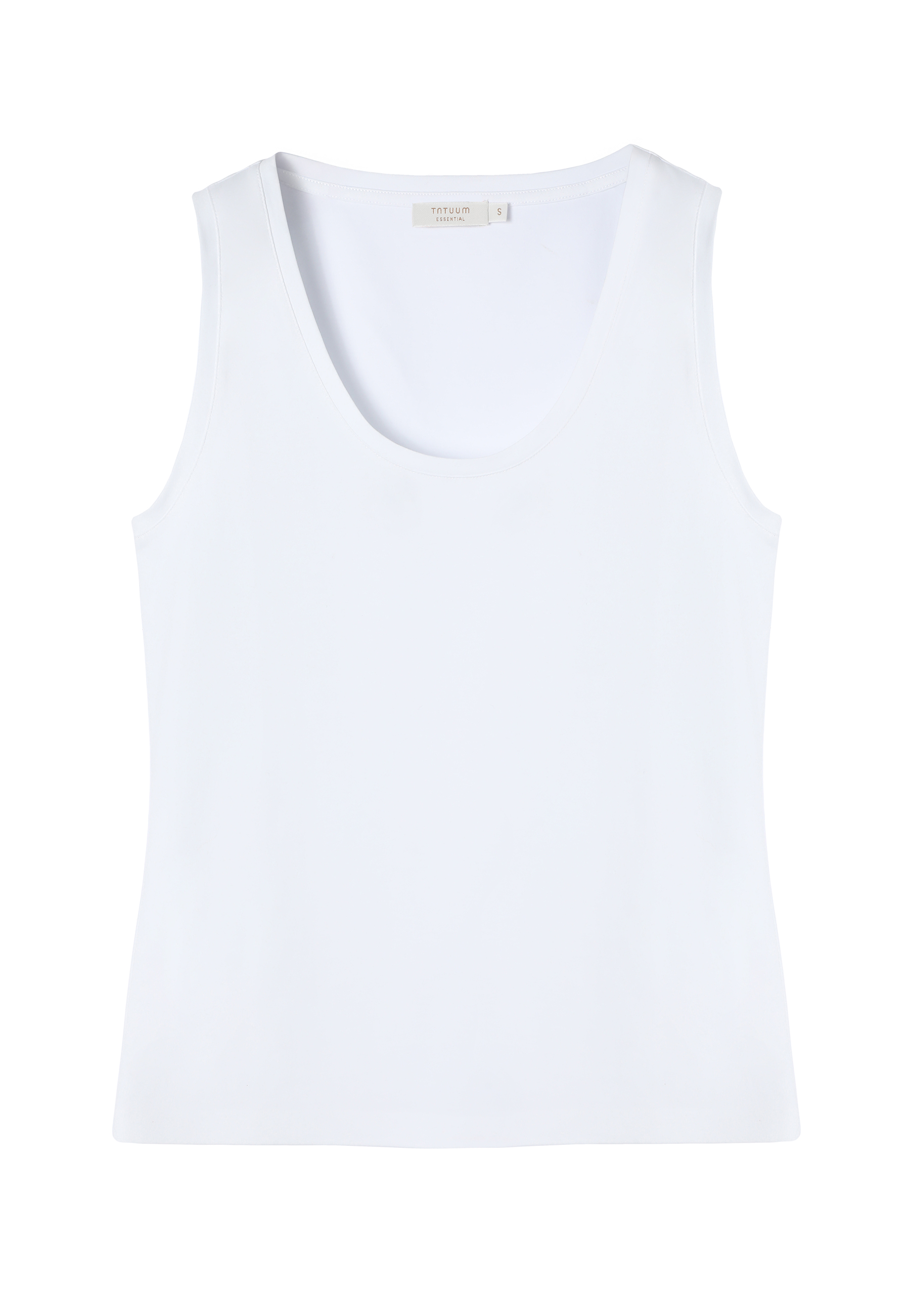 BLUZĂ DIN BUMBAC, FĂRĂ MÂNECI - ROFA ALB 2