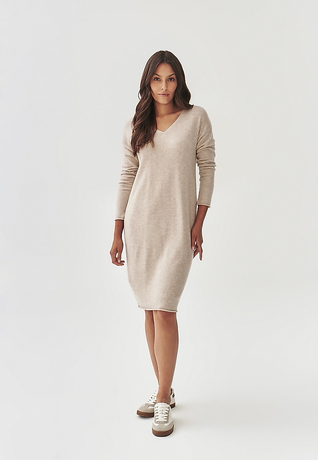 ROCHIE TRICOTATĂ CU CROIALĂ LEJERĂ - HOPE ROCHIE TRICOTATĂ CU CROIALĂ LEJERĂ - HOPE BEJ 2