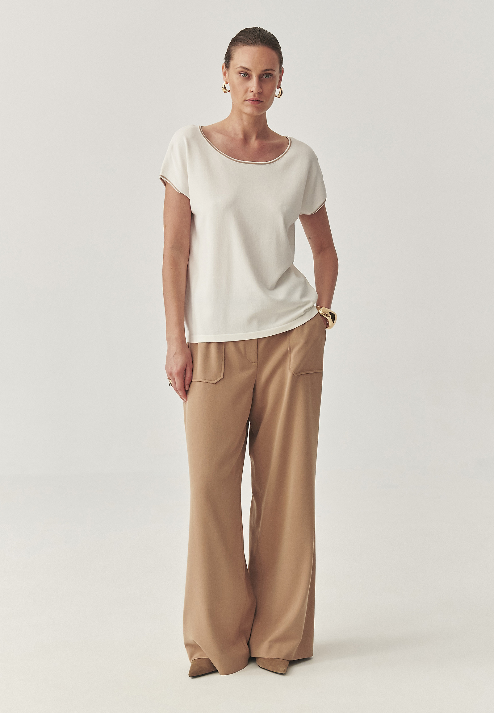 CLASSIC BLOUSE WITH VISCOSE - SORAL CLASSIC BLOUSE WITH VISCOSE - SORAL ECRU 114739