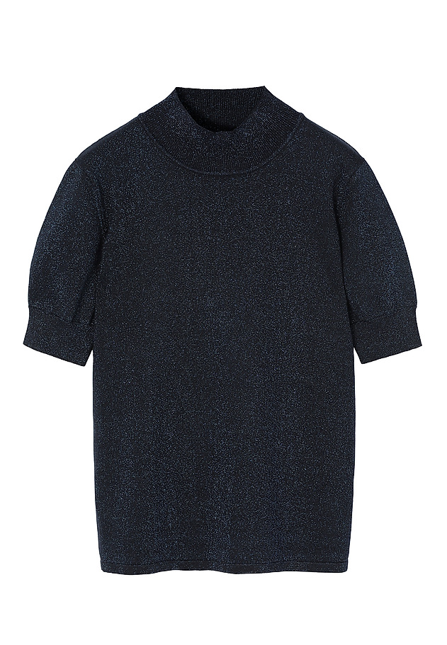 LADIES' JUMPER WITH TURTLENECK AND SHINY YARN — LU 2 LADIES' JUMPER WITH TURTLENECK AND SHINY YARN — LU 2 GRANATOWY 5