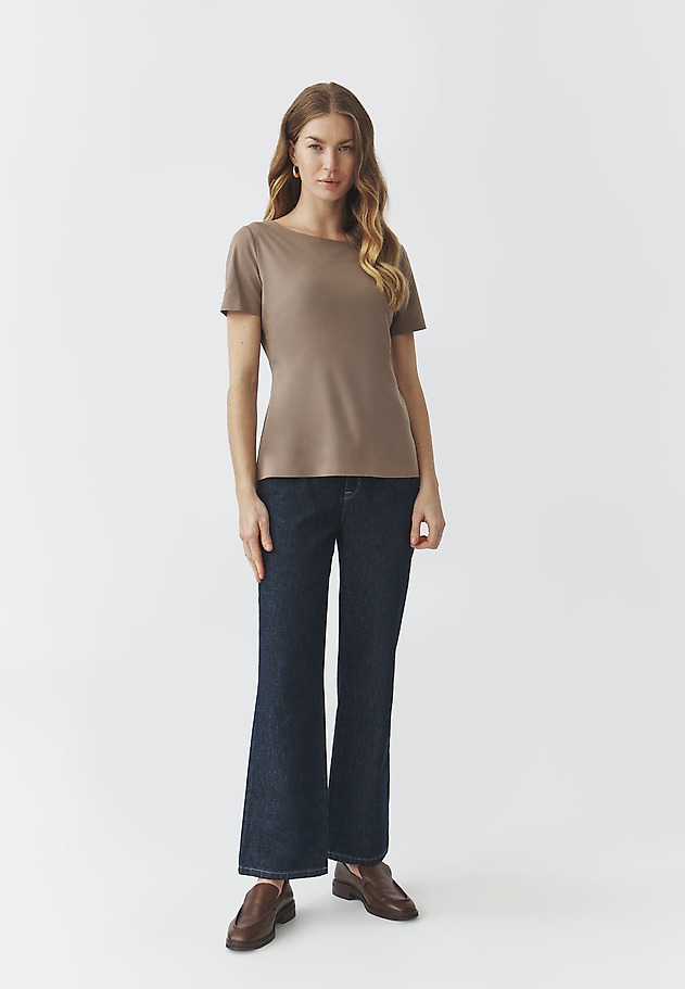CLASSIC SHORT SLEEVE BLOUSE — MIKAJA CLASSIC SHORT SLEEVE BLOUSE — MIKAJA BEŻOWY 2